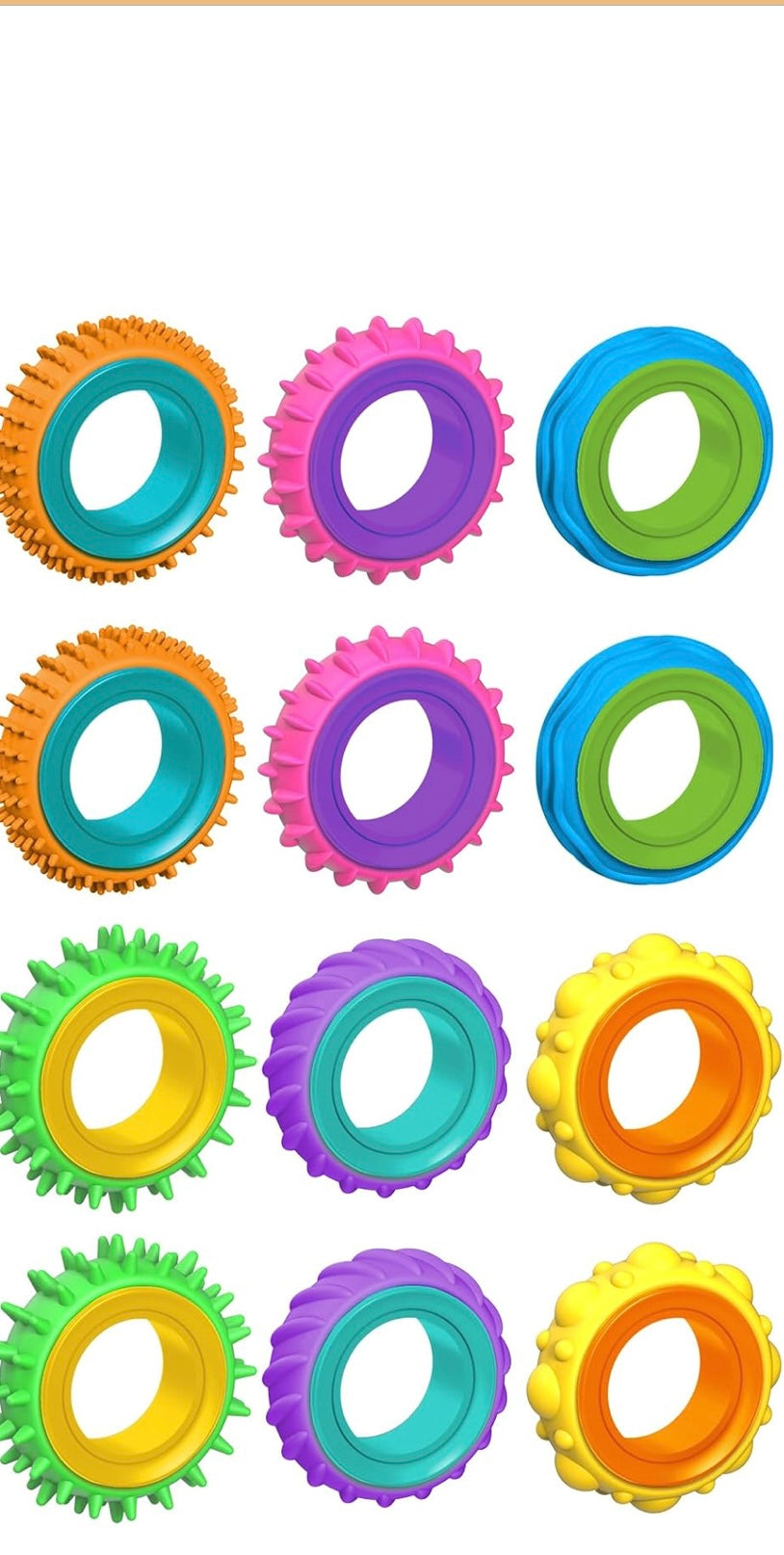 Fidget Ring Spinners (6 pack)