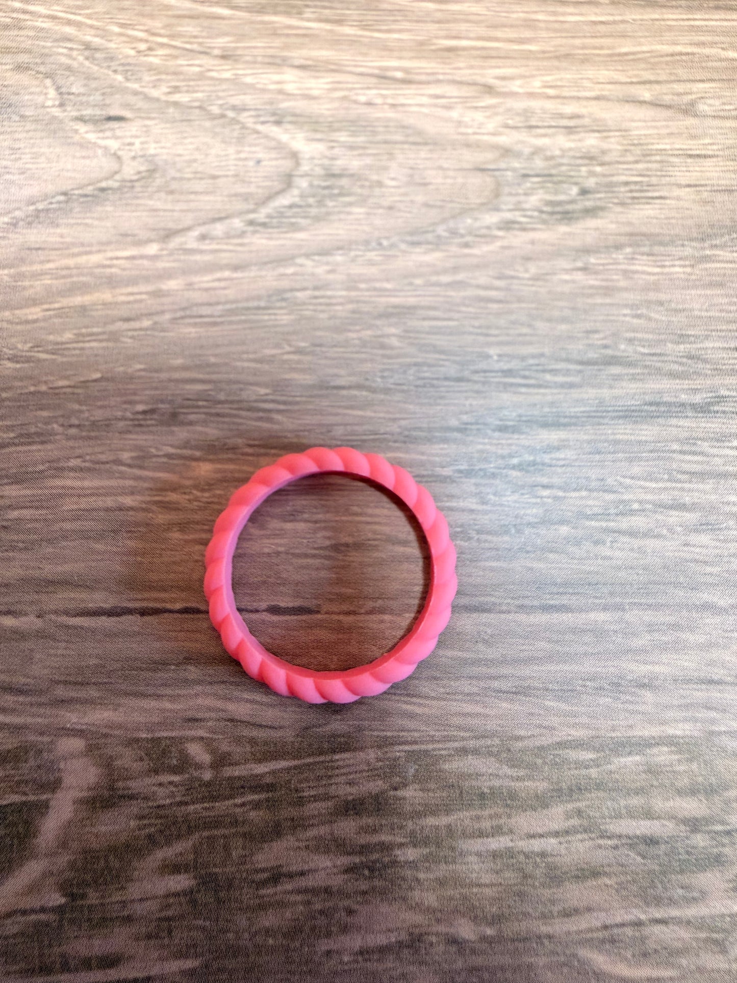 Coral Pink Twist Ring