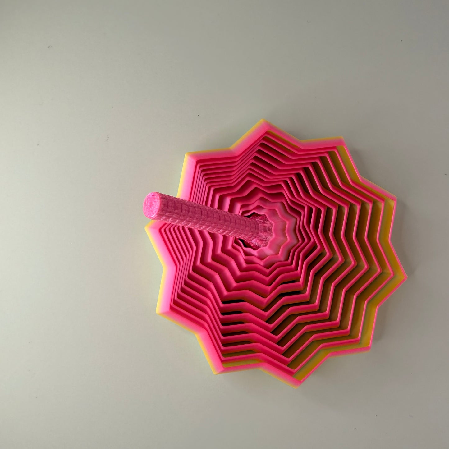 Rainbow Spiral 3D Top – Layered Geometric Fidget Toy