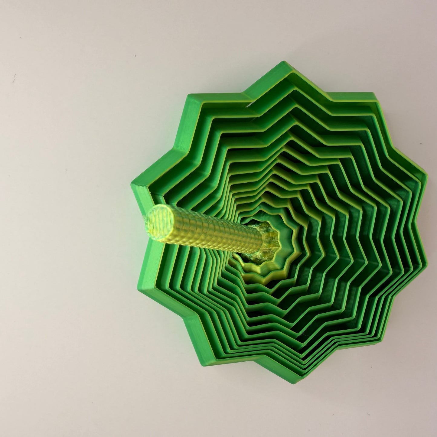 Rainbow Spiral 3D Top – Layered Geometric Fidget Toy