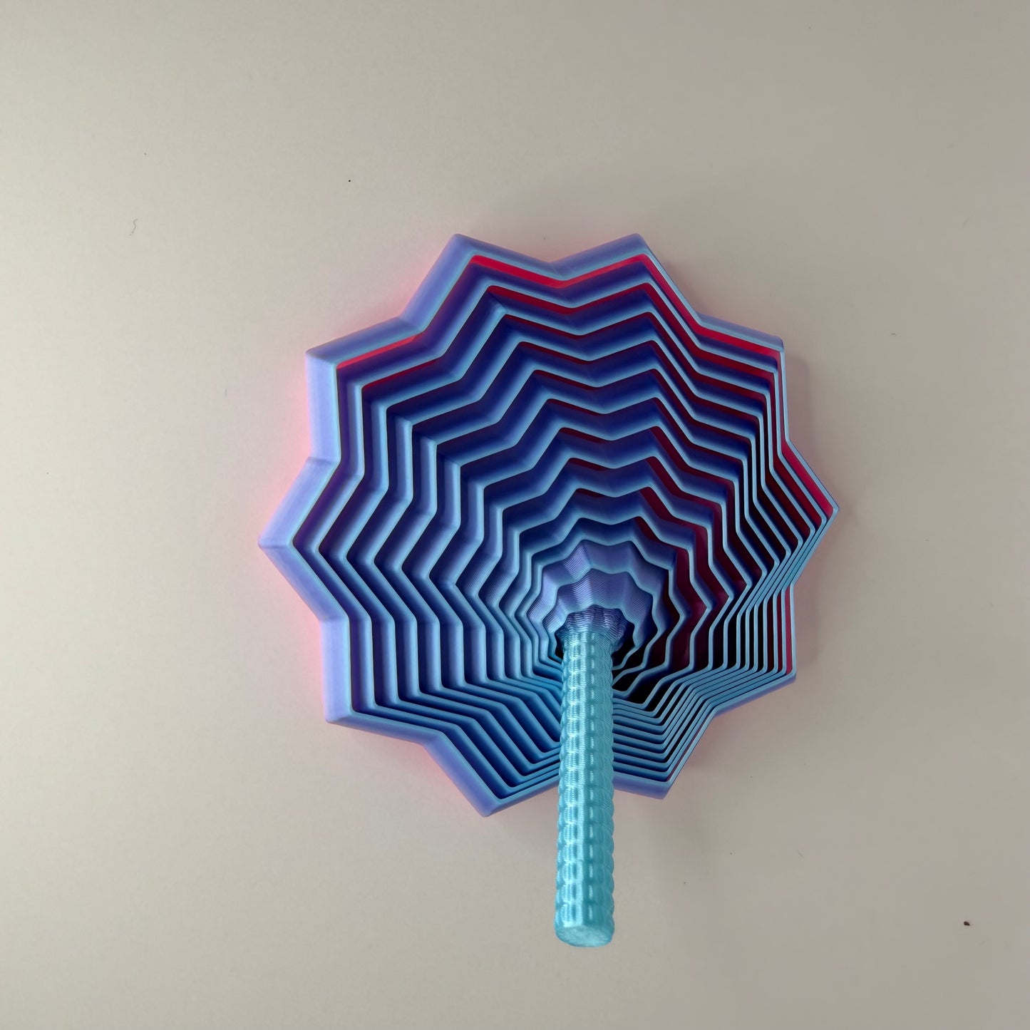Rainbow Spiral 3D Top – Layered Geometric Fidget Toy