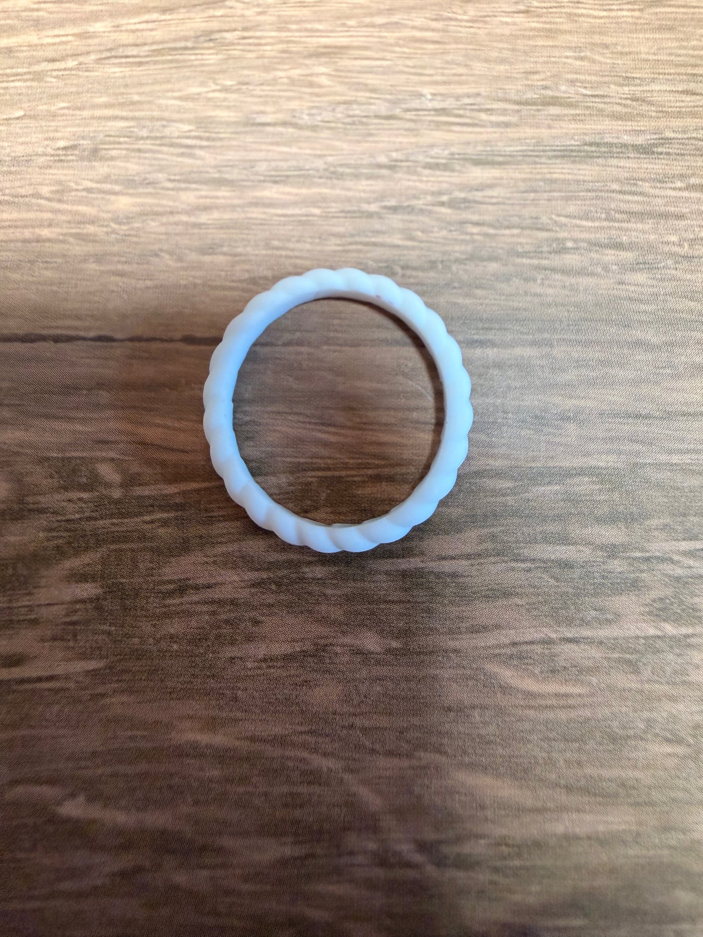 White Twist Ring