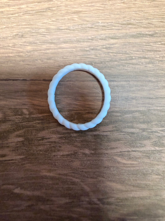 White Twist Ring