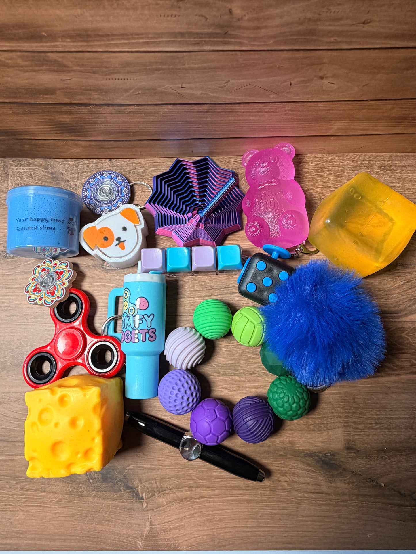 Comfy Fidget Tub 15-Piece – Sensory Toy Bundle